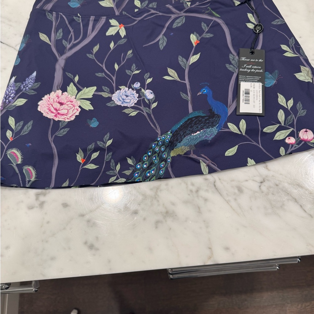 Greyson Navy Floral Mini Skirt-Most Beautiful Pattern XS NWT